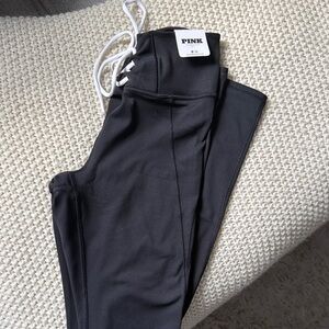 NWT PINK Victoria's Secret Black Relay Lace-Up Leggings